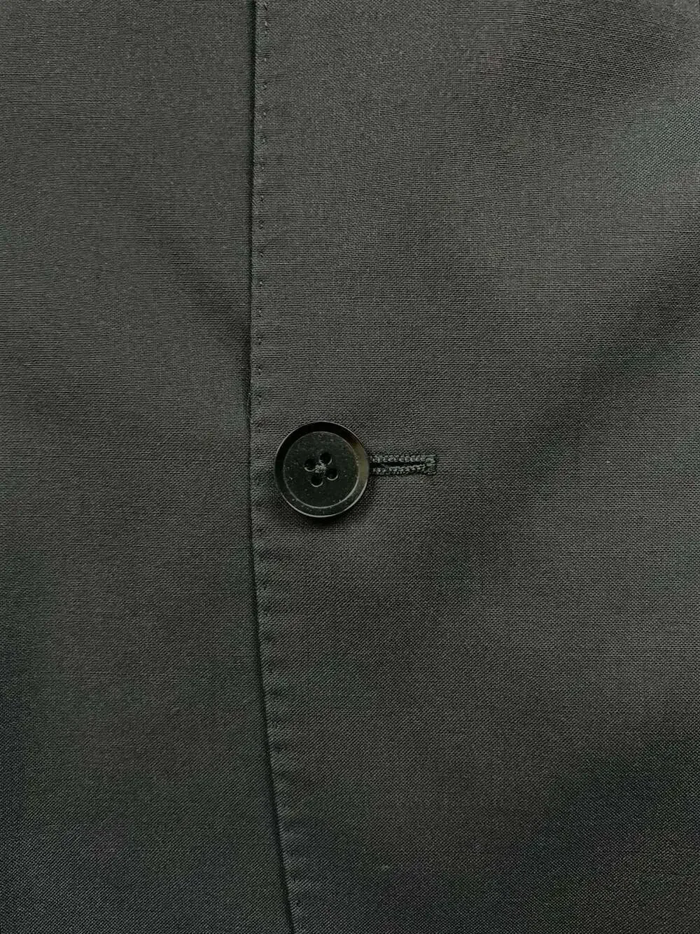 Saks Fifth Avenue Made in Italy Wool Two-Button Black Blazer Est 42R see measure